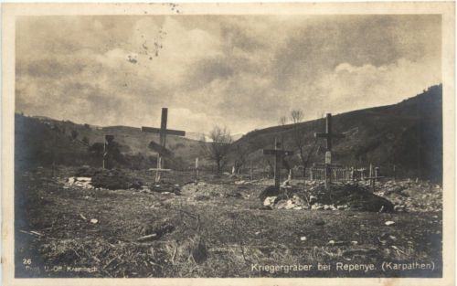 WW1 - Kriegergräber bei Repenye - Karpathen - Ukraine - Feldpost