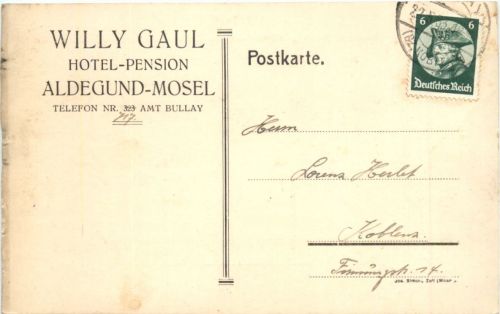 Aldegund Mosel - Hotel Willy Gaul