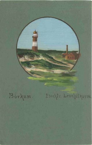 Borkum - Handgemalte Karte