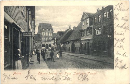 Peine - Echtern-Strasse mit Hotel Deutscher Kaiser