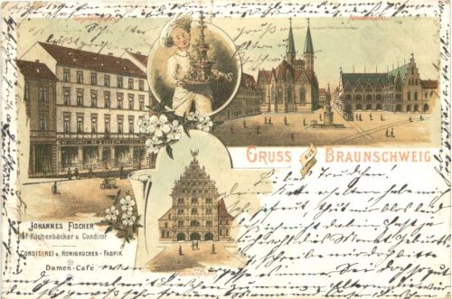 Gruss aus Braunschweig - Litho