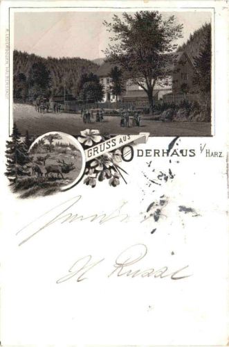 Gruss aus Oberhaus im Harz - Litho - St. Andreasberg