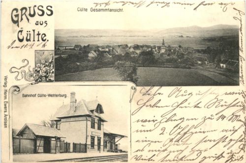 Gruss aus Cülte - Bahnhof - Volksmarsen