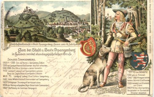 Stadt und Veste Spangenberg - Litho