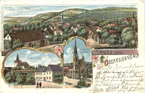 Gruss aus Oberreidenbach - Litho