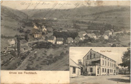 Gruss aus Fischbach Weierbach Nahe- Hotel Post
