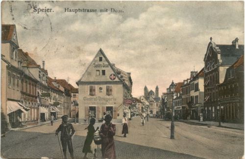 Speier - Hauptstrasse mit Dom - Speyer