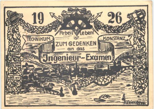 Konstanz - Ingenieur Examen 1926 - Studentika
