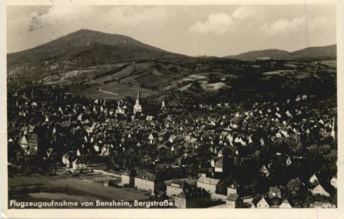 Flugzeugaufnahme von Bensheim