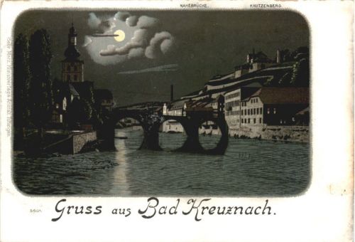 Gruss aus Bad Kreuznach - Litho
