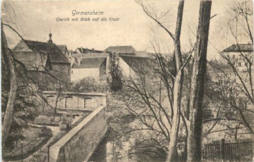 Germersheim - Queich mit Blick auf die Stadt