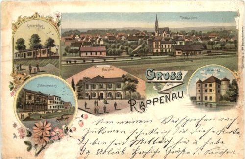 Gruss aus Rappenau - Litho