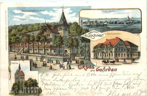 Gruss aus Gehrden Hannover - Litho