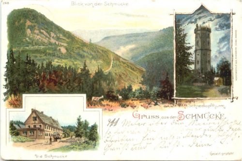 Gruss aus der Schmücke - Litho