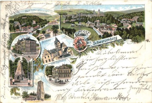 Gruss aus Schwarzenberg - Litho