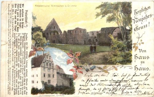 Grimme - Nimbschen bei Grimma - Litho