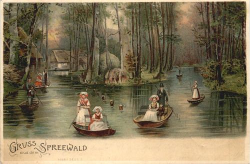 Gruss aus dem Spreewald - Litho