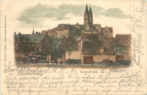 Quedlinburg - Schlosskirche - Litho