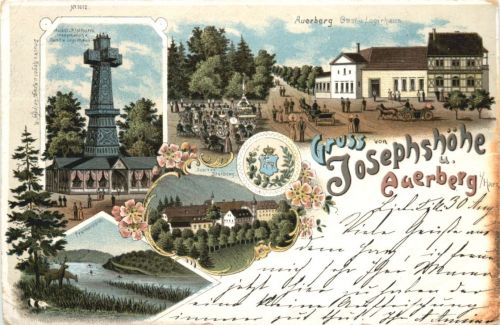 Gruss von Josephshöhe und Auerberg - Litho