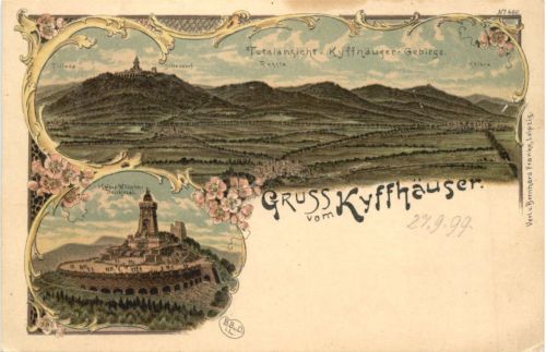 Gruss vom Kyffhäuser - Litho
