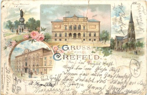 Gruss aus Crefeld - Litho