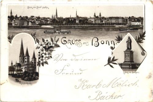 Gruss aus Bonn - Litho - Vorläufer 1894