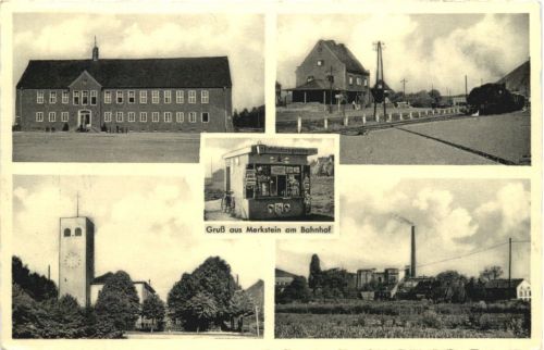 Gruss aus Merkstein am Bahnhof - Herzogenrath