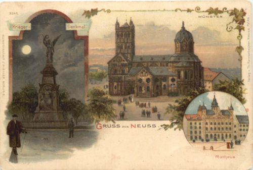 Gruss aus Neuss - Litho