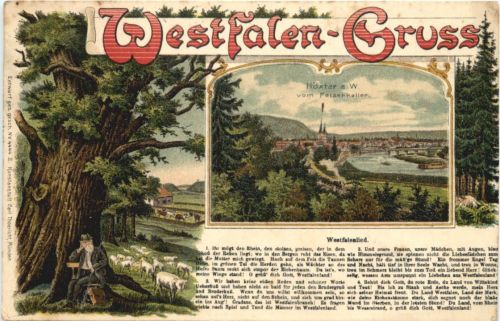 Höxter a. w. - Westfalen-Gruss - Litho
