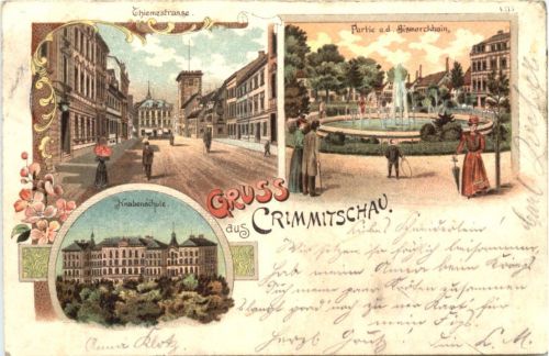 Gruss aus Crimmitschau - Litho