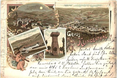 Gruss aus Klingenthal - Litho