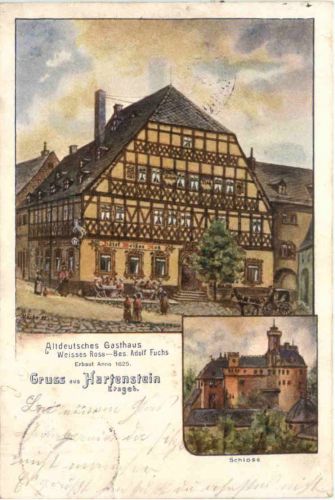 Gruss aus Hartenstein Erzgebirge - Gasthaus Weisses Ross