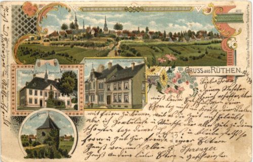 Gruss aus Rüthen - Litho