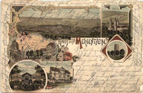 Gruss aus Bad Mergentheim - Litho