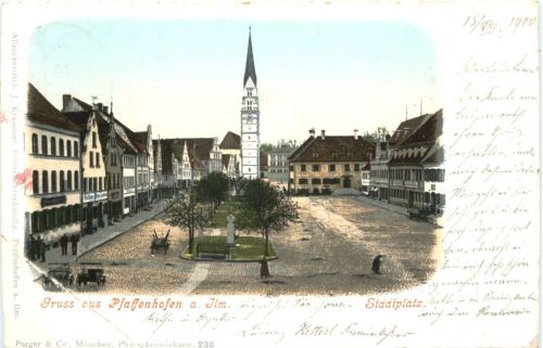 Gruss aus Pfaffenhofen a- Ilm - Stadtplatz