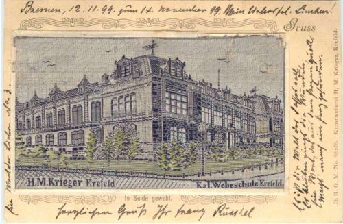 Krefeld - Webeschule in Seide gewebt