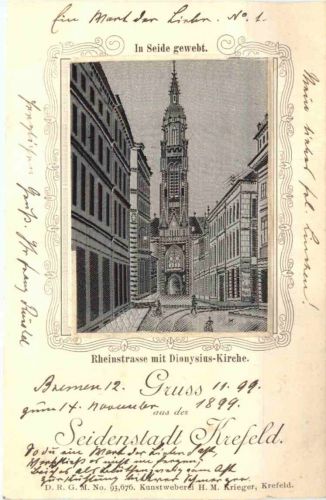 Krefeld - Rheinstrasse - in Seide gewebt