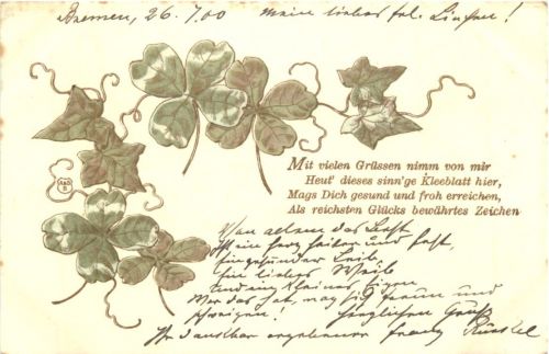 Glückwunsch - Kleeblatt