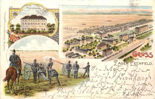 Gruss vom Lager Lechfeld - Litho