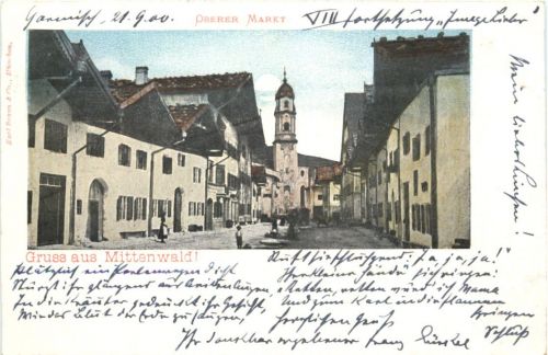 Gruss aus Mittenwald - Oberer Markt