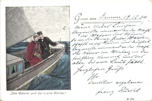 Künstler Ak R. de Witt - Des Meeeres und der Liebe Wellen