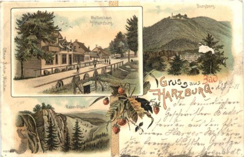 Gruss aus Bad Harzburg - Litho