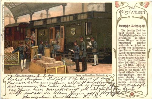 Das Postwesen - Deutsche Reichspost - Briefmarken - Litho