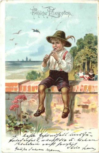 Pfingsten - Kind mit Flöte