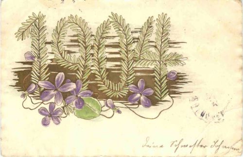 Neujahr - Jahreszahl 1904 - Prägekarte