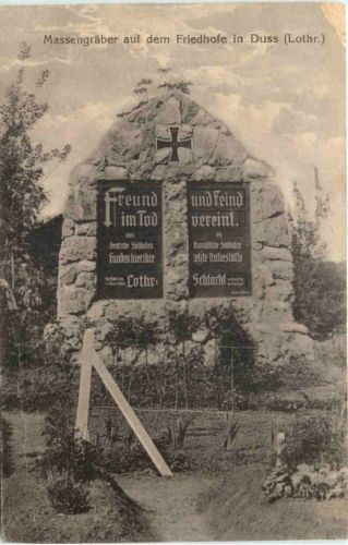 Massengräber auf dem Freidhof in Duss - Feldpost