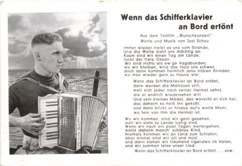 Liederkarte - Wenn das Schifferklavier