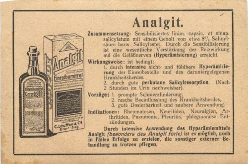 Werbung - Analgit - Eitdorf Sieg