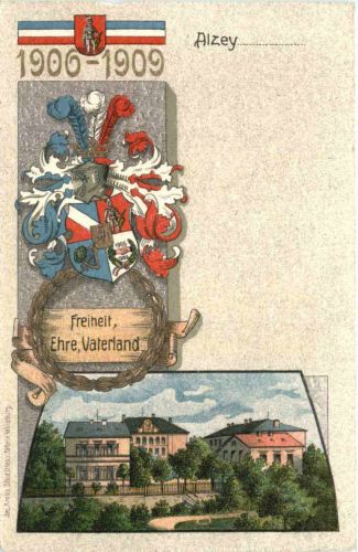Alzey - Freiheit Ehre Vaterland - Litho