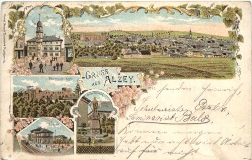 Gruss aus Alzey - Litho